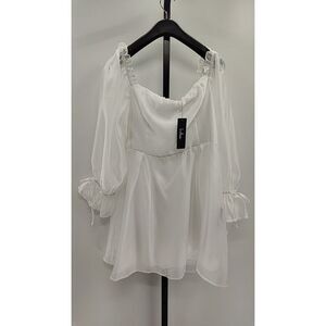 Lulu's White Off-Shoulder Dress